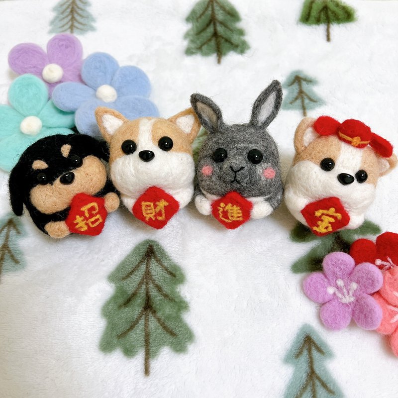 - Chinese New Year Special - Q version pet mascot * New Year pendant * - Charms - Wool 