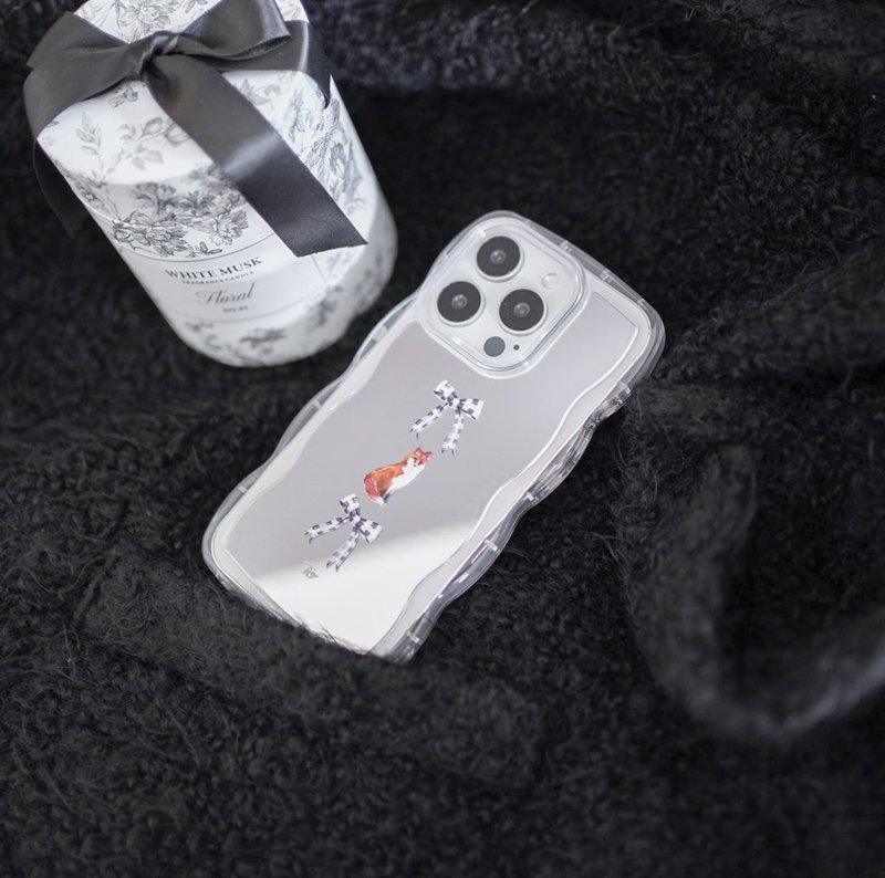 【Little Amber #01】Wave frame mirror phone case - Phone Cases - Other Materials 