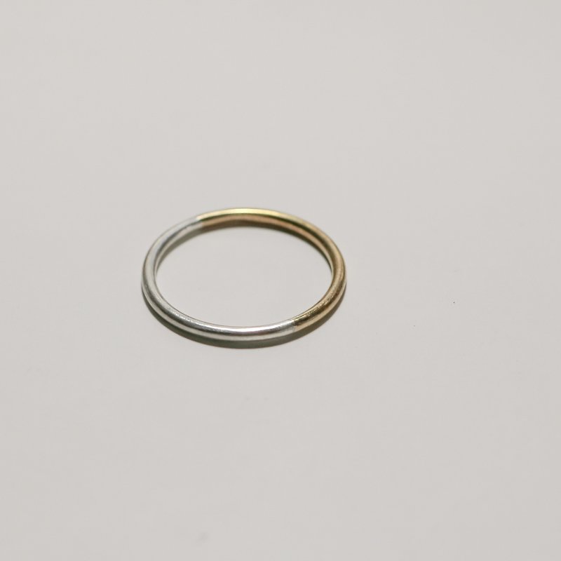Stitching Series | Half of the beautiful sterling silver Bronze wire ring - General Rings - Other Metals Silver
