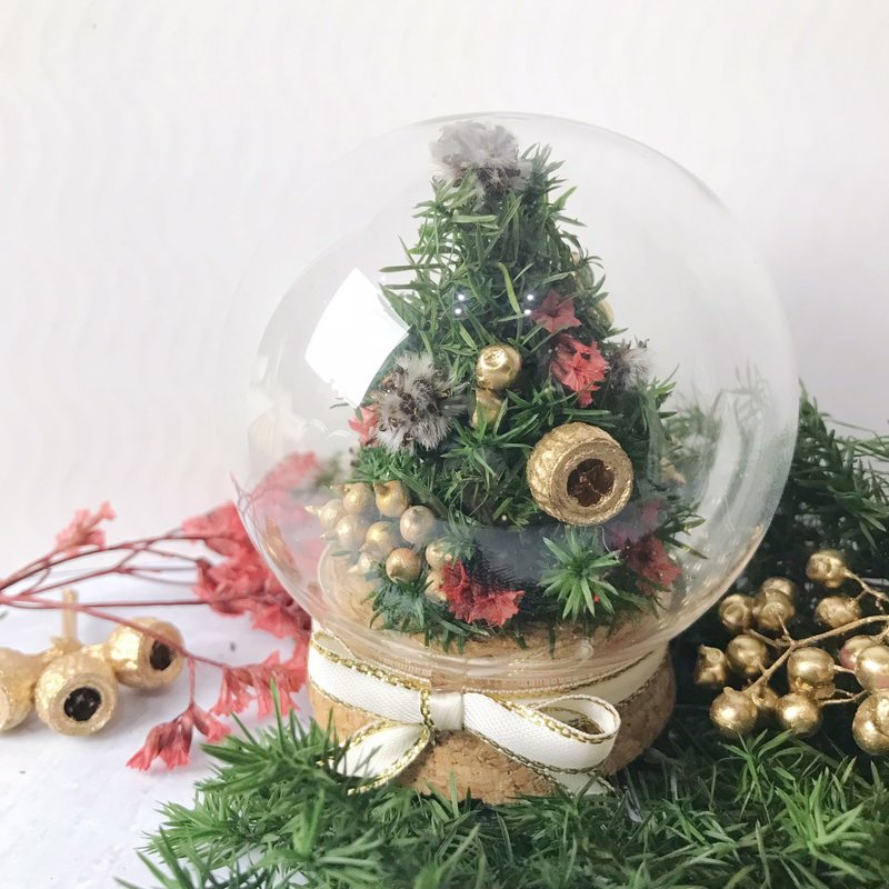 [Flash Shipping 24H] Mini Christmas Tree Crystal Ball - Items for Display - Plants & Flowers 