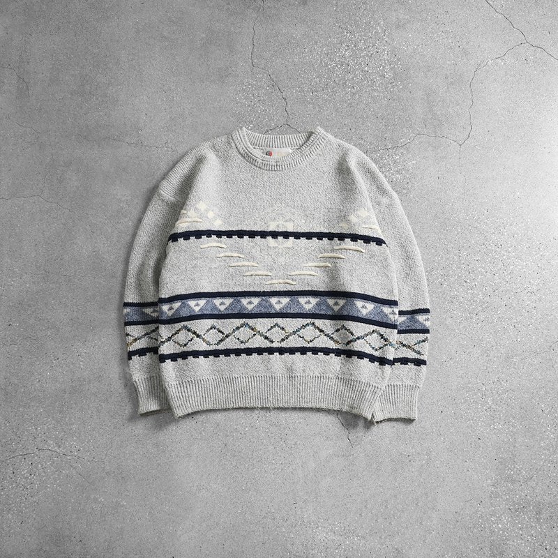 Vintage Sweater - สเวตเตอร์ผู้ชาย - วัสดุอื่นๆ สีเทา