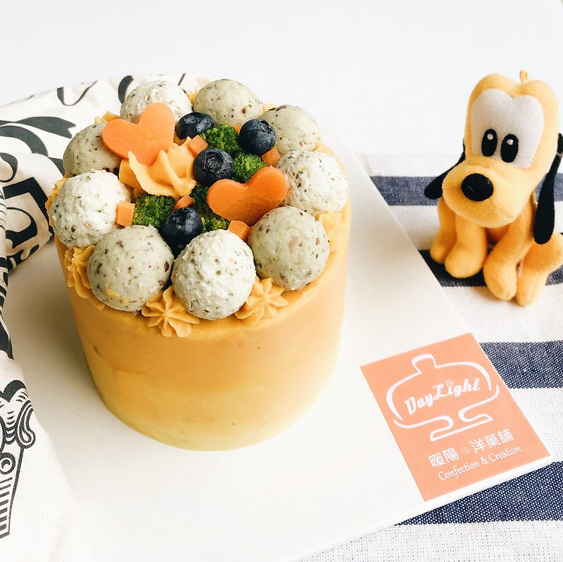 毛孩系列 • 專為狗狗設計的蛋糕-3吋雙層肉多多蛋糕 - 蛋糕/甜點 - 新鮮食材 金色