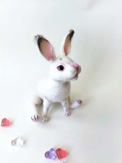 スクエアバニーさん ぬいぐるみ うさぎ 特別 ハンドメイド 海外作家様 人形