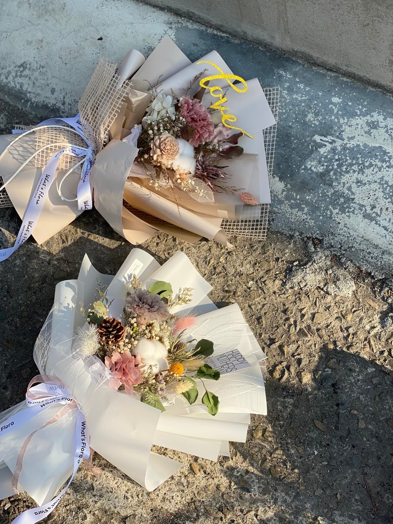 2021母親節花束 康乃馨花束 永生花束 母親節快樂 - 擺飾/家飾品 - 植物．花 紅色