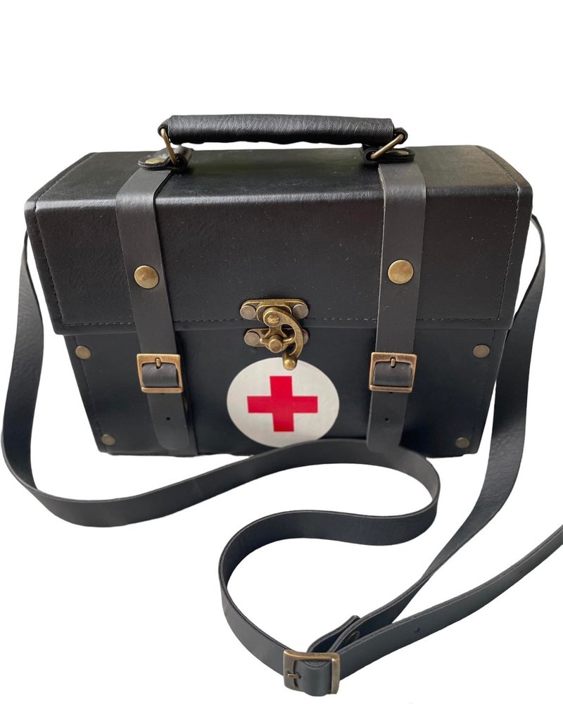 Red Cross pattern box bag - Other - Faux Leather Black