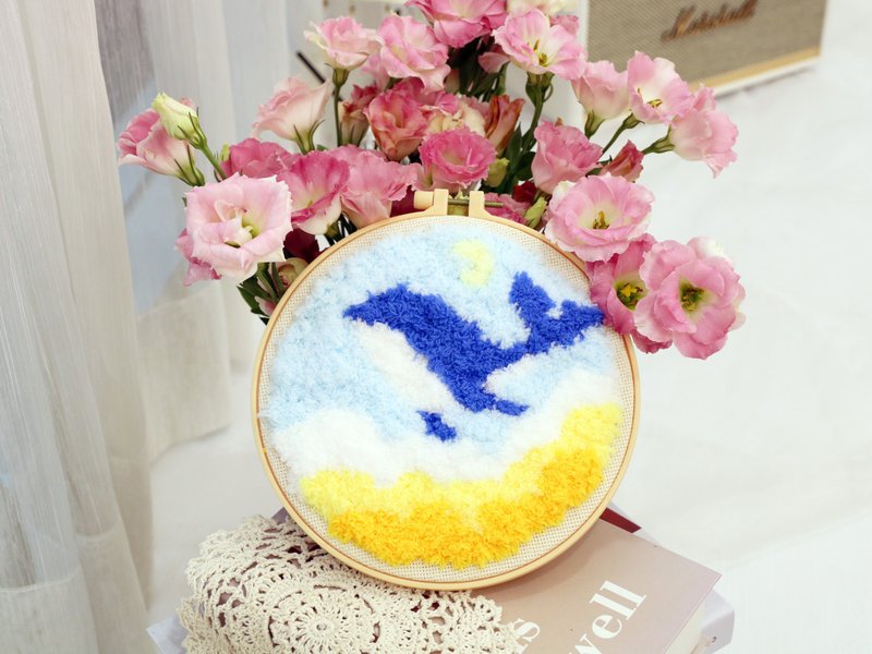 俄羅斯刺繡/戳戳繡/毛線鍋墊/一人成團/新手友善 - 編織/羊毛氈/縫紉 - 繡線 