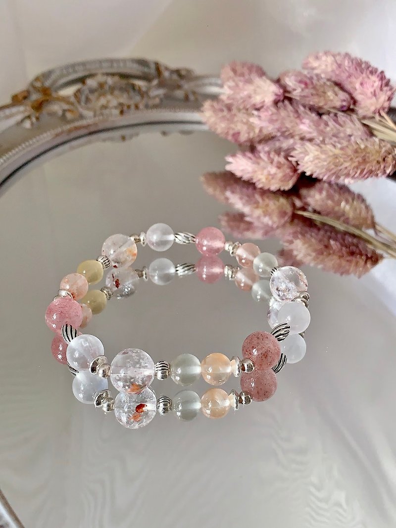 Cloud Weaving Ballet/S925 Silver Natural Crystal Energy Bracelet/Customized Gift - Bracelets - Crystal 