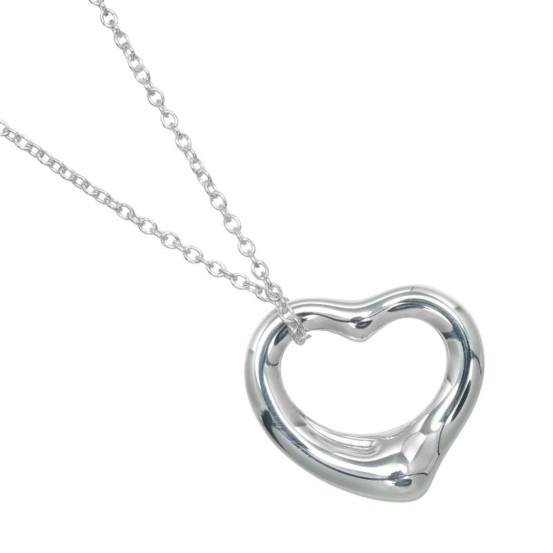 【日本直送】ティファニー TIFFANY&Co. オープンハート ネックレス 16mmモデル シルバー925 約3.3g【中古】A-ランク - 項鍊 - 銀 銀色
