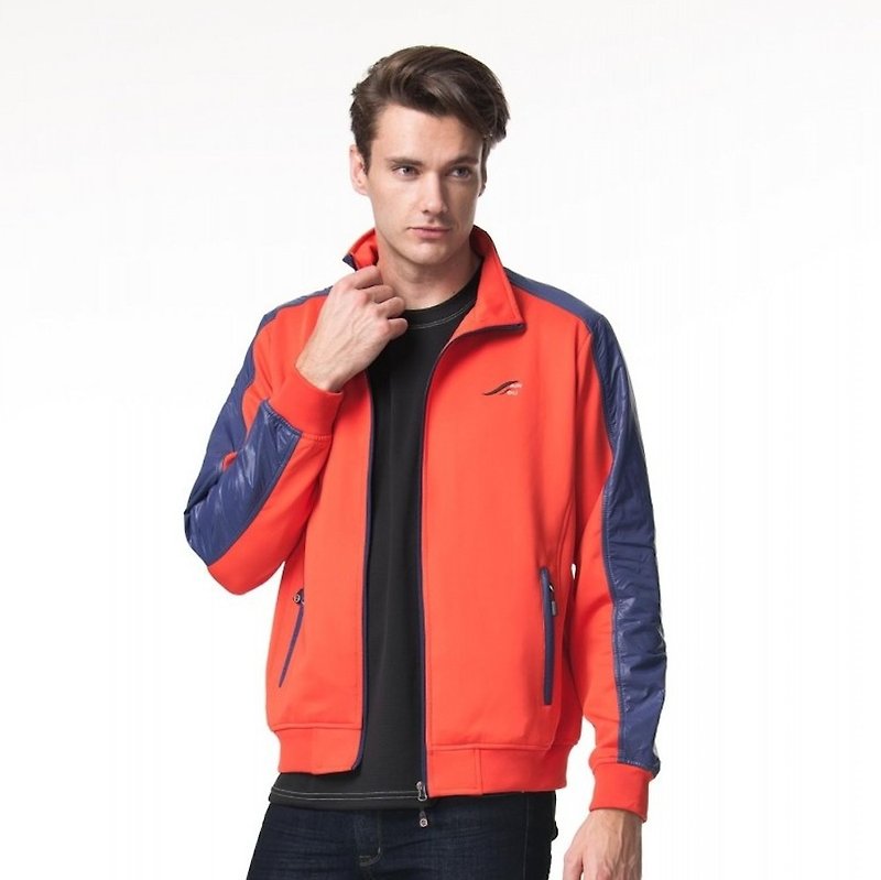 條紋背飾運動休閒夾克外套 - 西裝外套 - 聚酯纖維 紅色