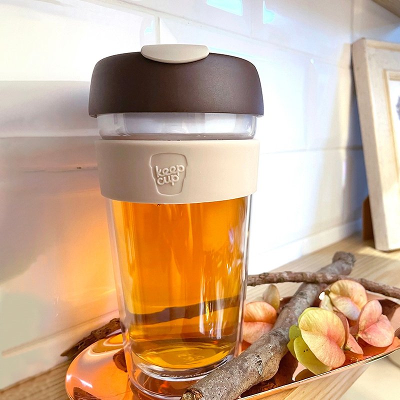 澳洲 KeepCup 雙層隔熱杯/咖啡杯/環保杯/手拿杯 L - 茶那堤 - 咖啡杯/馬克杯 - 玻璃 咖啡色
