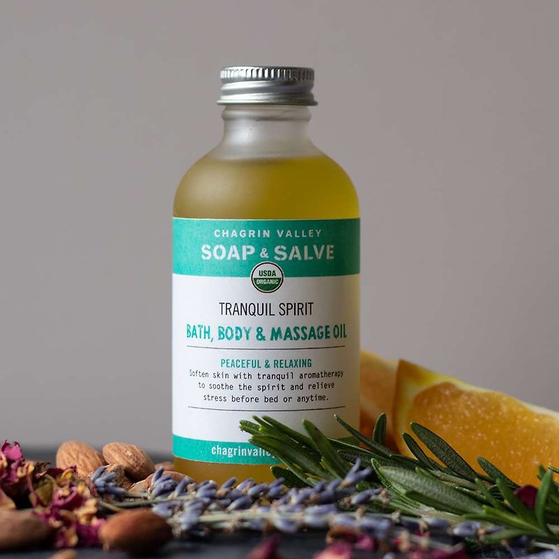 Bath & Body Oil: TRANQUIL SPIRIT - Skincare & Massage Oils - Essential Oils Green