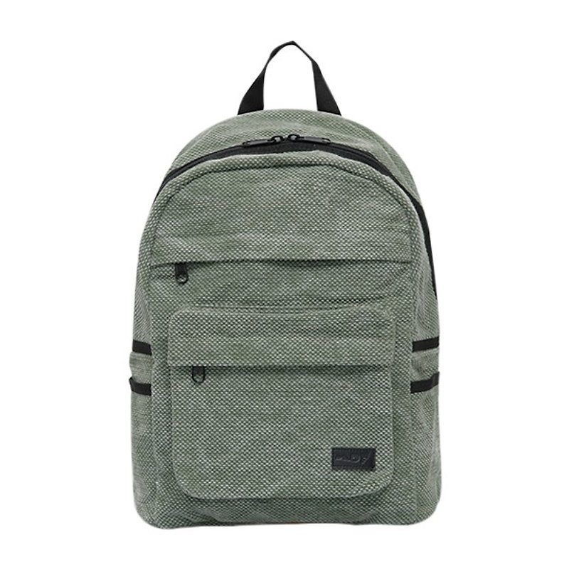 MDF Backpack∥Army Green∥ - กระเป๋าเป้สะพายหลัง - ผ้าฝ้าย/ผ้าลินิน สีเขียว