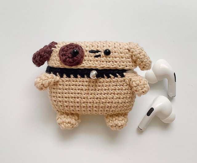 Pattern Airpods Crochet with Silicone Case