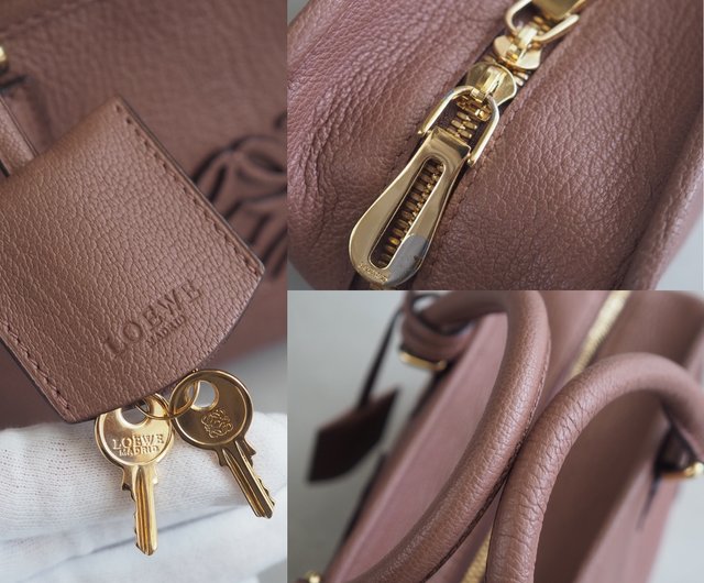LOEWE アマソナ28 ハンドバッグ フィグ ピンク ブラウンレッド LOEWE アマソナ28 ハンドバッグ フィグ ピンク ブラウンレッド