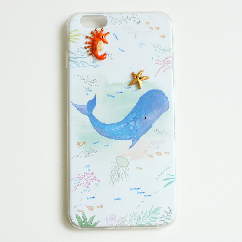 Whale iPhone Case (SE/5/5s, 6/6 plus, 7, 7plus...Others) - Phone Cases - Other Materials White