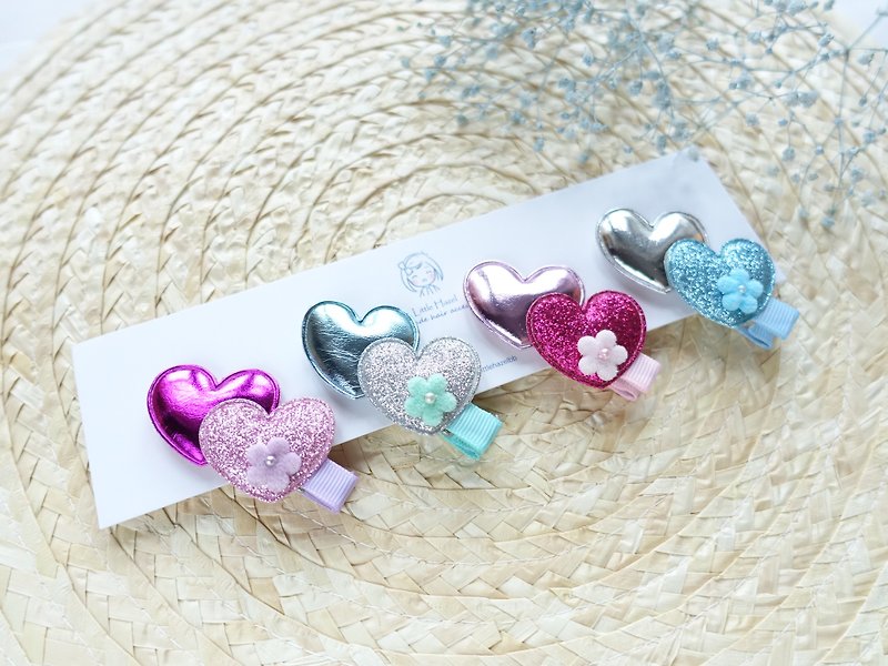 Children's Hair Accessories-Shiny Heart Hairpin Headdress - Other - Other Materials 
