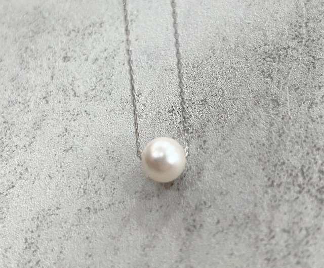 天然真珠 ネックレス 7～7.5mm 海水真珠ホワイト真珠 日本産 10K