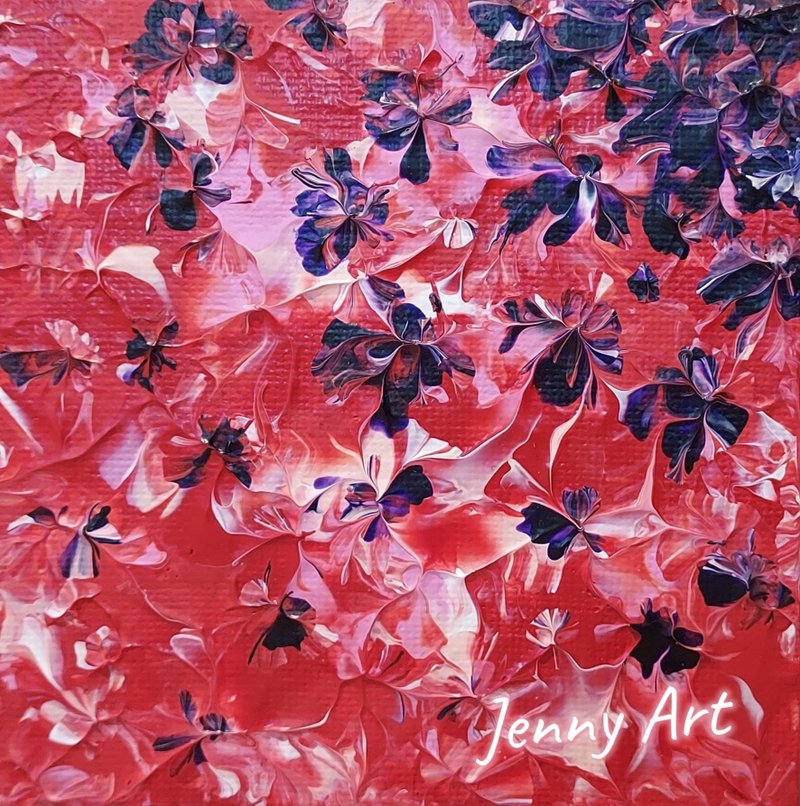 錦上添花系列-紅 無框畫 壓克力畫 抽象畫 畫作 掛畫 居家擺設 - 海報/掛畫/掛布 - 其他材質 紅色