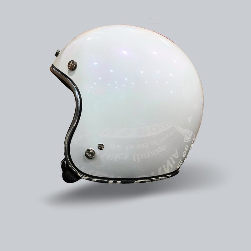 Taiwan-made half-face helmet dream white retro plain color-a total of 30 color egg-shaped perfect proportions - Helmets - Other Materials 