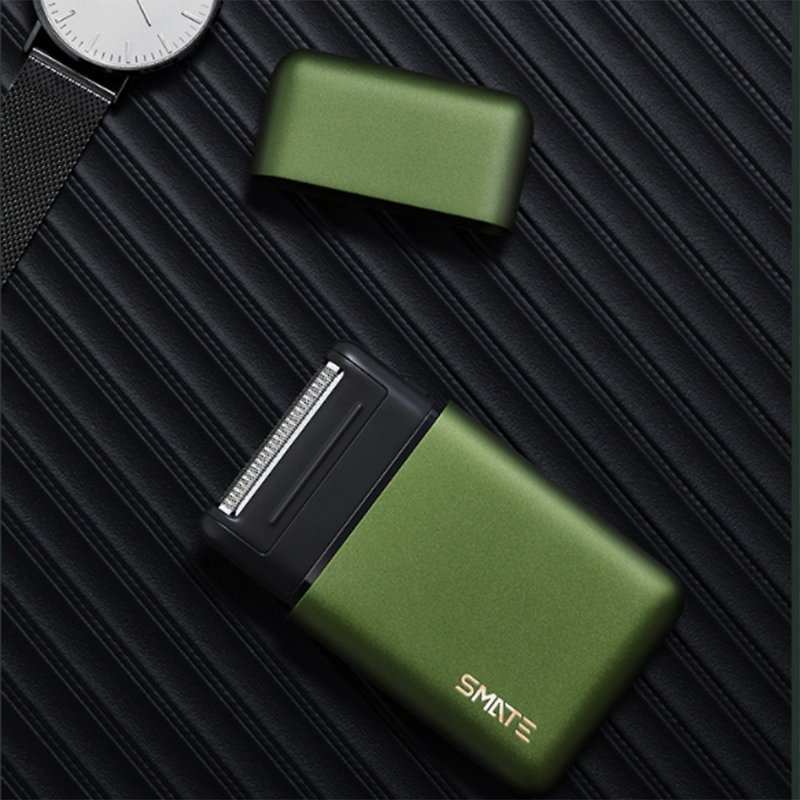 【Free Shipping】Electric Shaver Card Portable Gift/smate Men - Facial Massage & Cleansing Tools - Other Materials Green