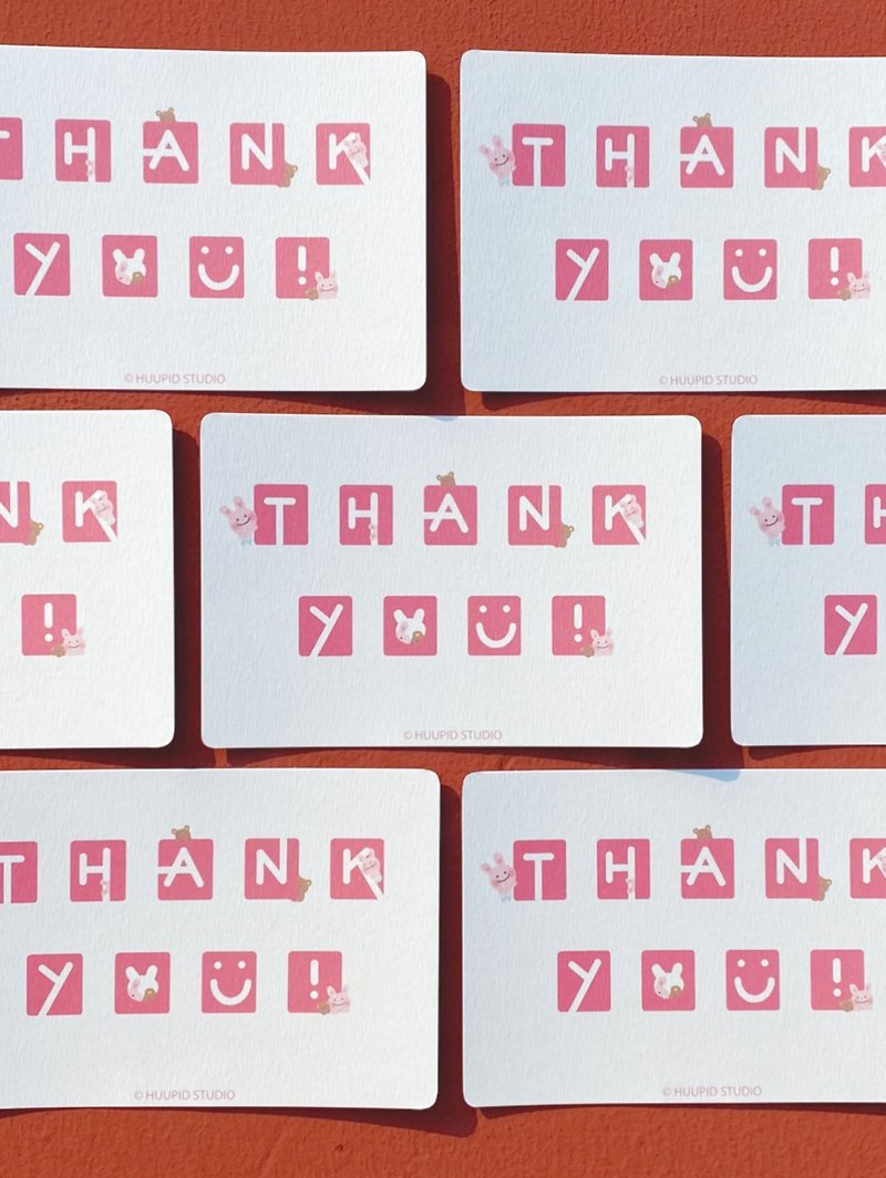 ドゥーミーサンキューカード - カード・はがき - 紙 ピンク