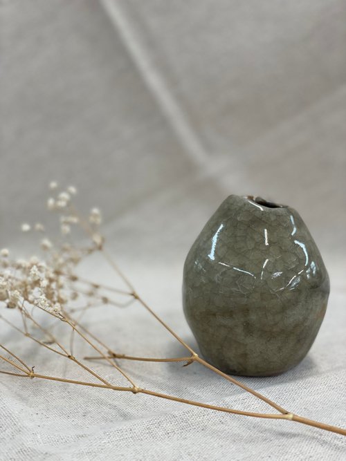 佚陶 冰裂釉花器