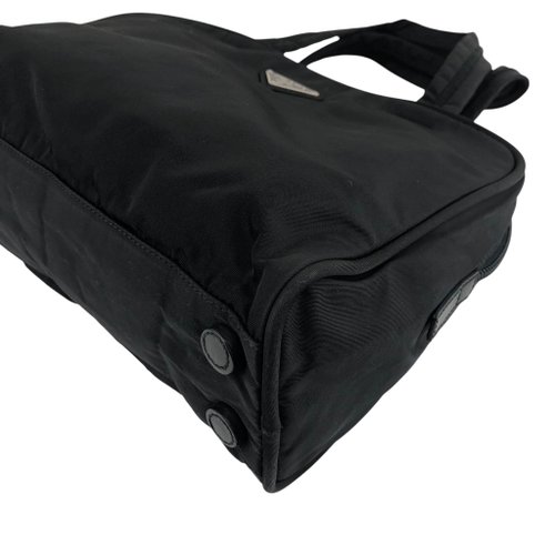 日本直送 名牌中古包 】PRADA プラダ ハンドバッグ ブラック