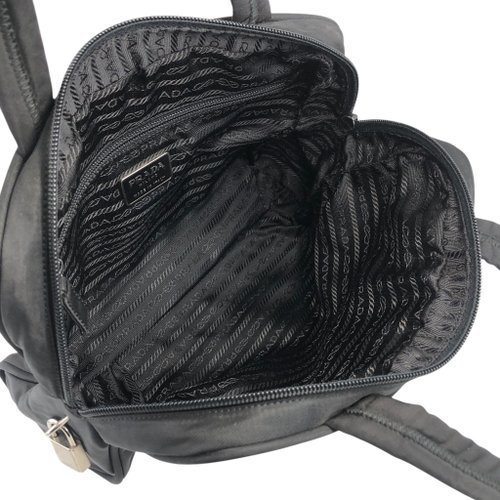 日本直送 名牌中古包 】PRADA プラダ ハンドバッグ ブラック