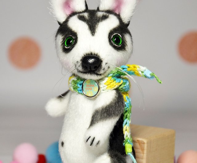 ブライスドルのためのミニチュアぬいぐるみハスキー犬 ショップ Mother S Bear 人形 フィギュア Pinkoi