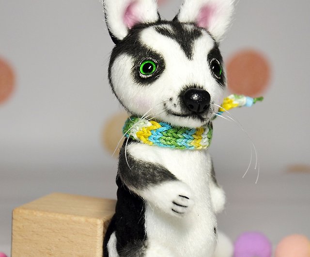 ブライスドルのためのミニチュアぬいぐるみハスキー犬 ショップ Mother S Bear 人形 フィギュア Pinkoi