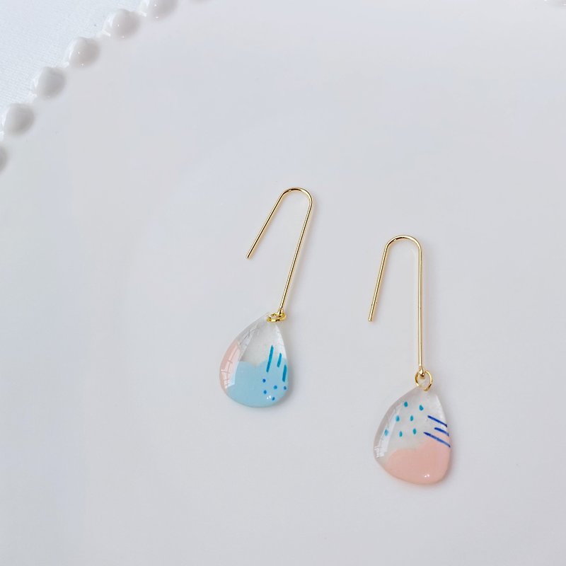 Tick-tick clip/pin earrings - Earrings & Clip-ons - Resin Transparent