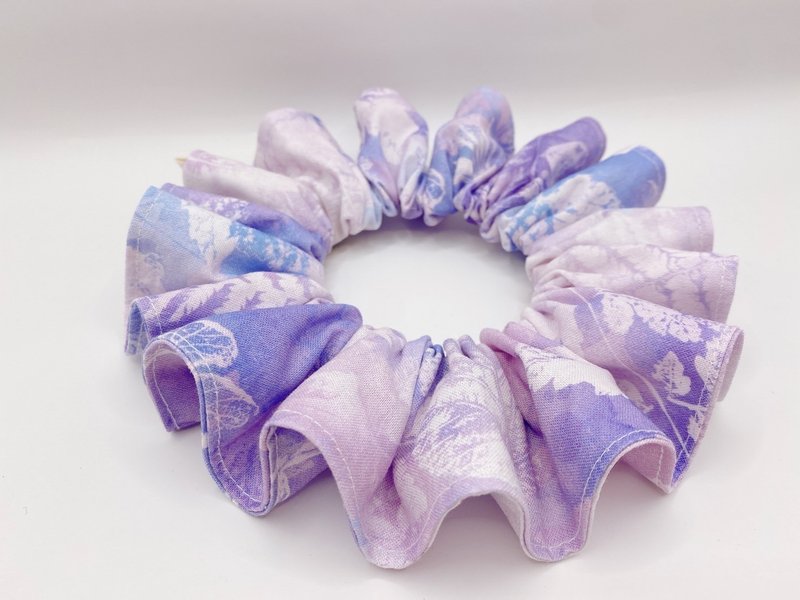 ×Pet Scarf×Wave Collar [Light and Shadow Fern Purple Butterfly] - ชุดสัตว์เลี้ยง - ผ้าฝ้าย/ผ้าลินิน สีน้ำเงิน