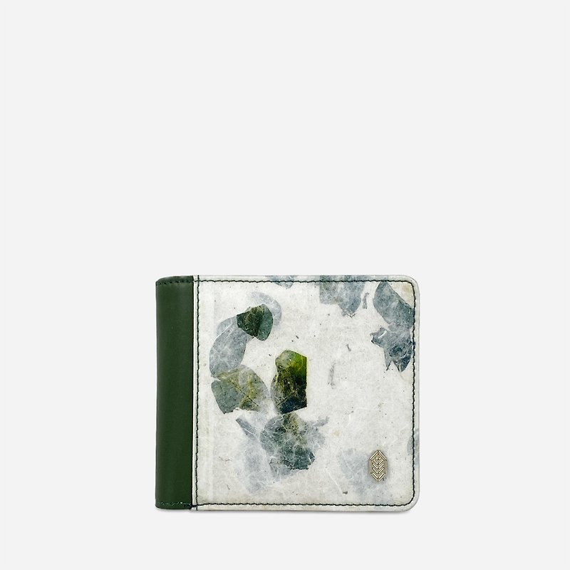 VEGAN COIN WALLET - Camouflage - 長短皮夾/錢包 - 植物．花 綠色