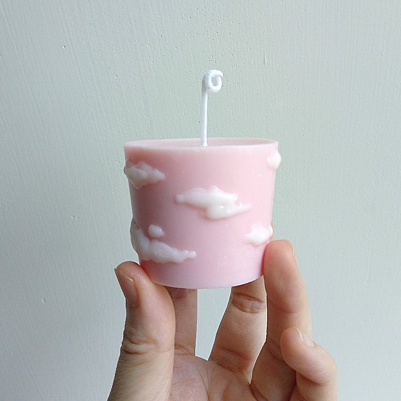 Cloud | Natural Soywax Scented Candle | Rose | Birthday Gift - Candles & Candle Holders - Wax Pink