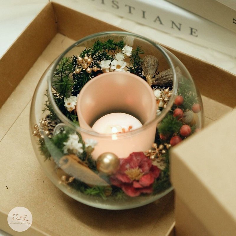 【Flower Warm】Make a wish Christmas eggs - เทียน/เชิงเทียน - พืช/ดอกไม้ 