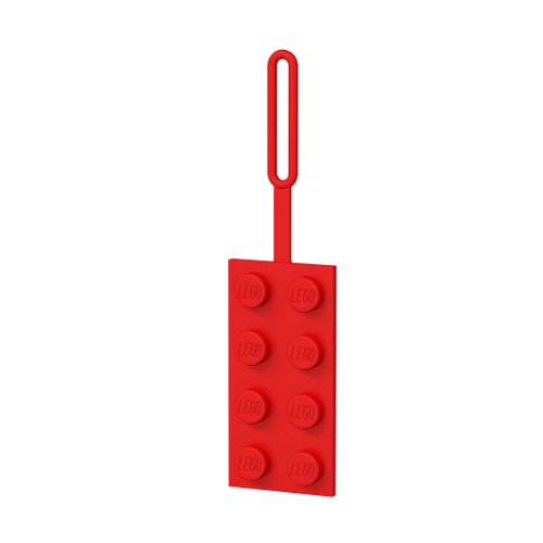 LEGO樂高LED燈系列／文具系列 LEGO 樂高積木造型吊牌-紅色