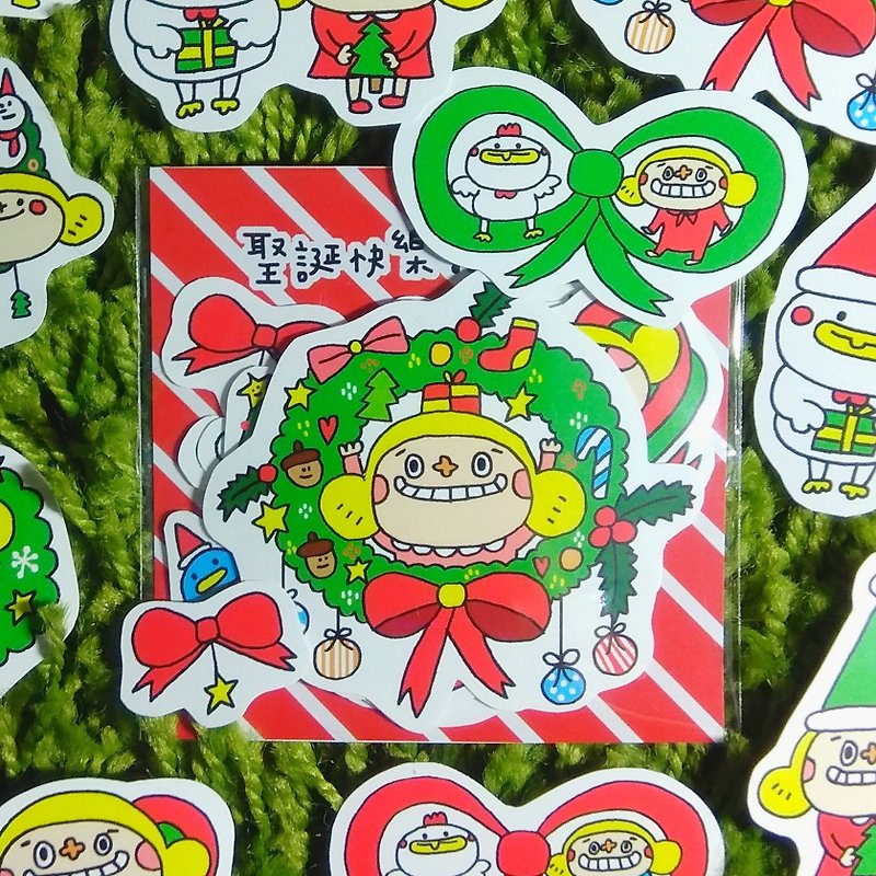Decorative Christmas sticker pack (red) - สติกเกอร์ - กระดาษ หลากหลายสี
