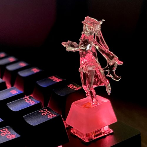 キーキャップ 原神 フータオ 胡桃 透明 クリア ゲーミングキーボード メカニカル方式対応 cherry MX keycap keyboard -  ショップ pridea その他 - Pinkoi