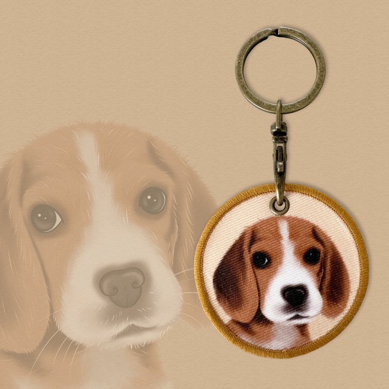 Beagle key chain - Keychains - Other Materials Khaki