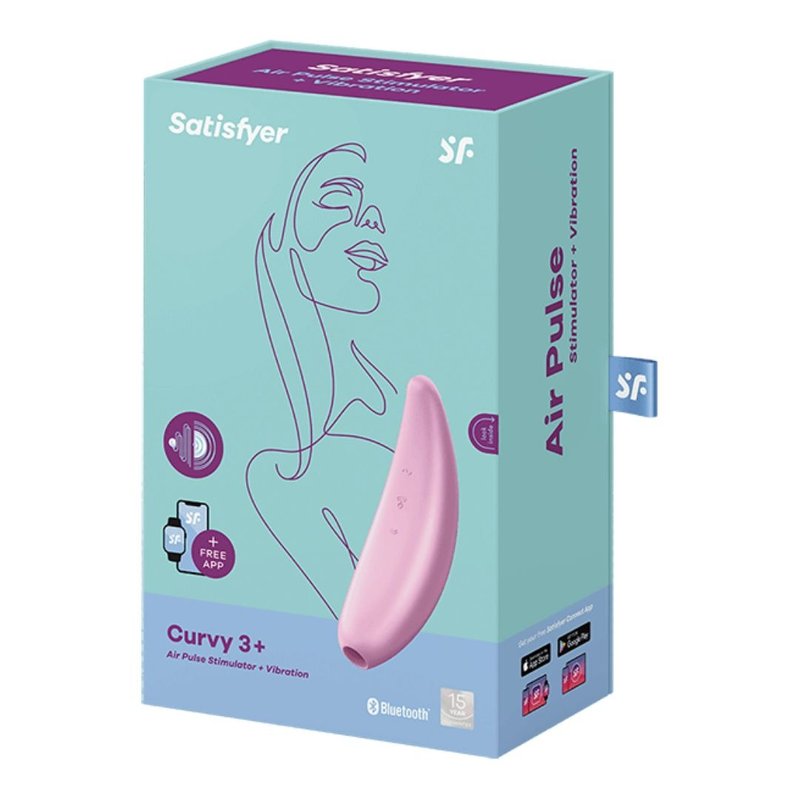 Curvy 3+ App-Controlled Clitorial Suction Vibrator - สินค้าผู้ใหญ่ - ซิลิคอน สึชมพู