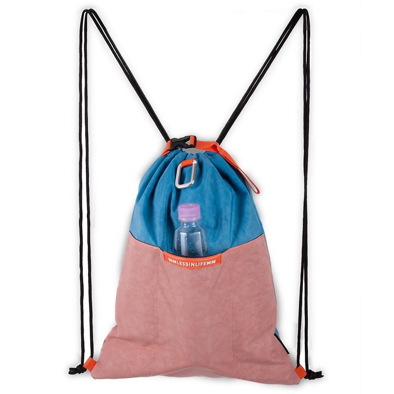 Is CAREAN easy to use waterproof anti-theft fresh pink back pocket - Drawstring Bags - Polyester Pink
