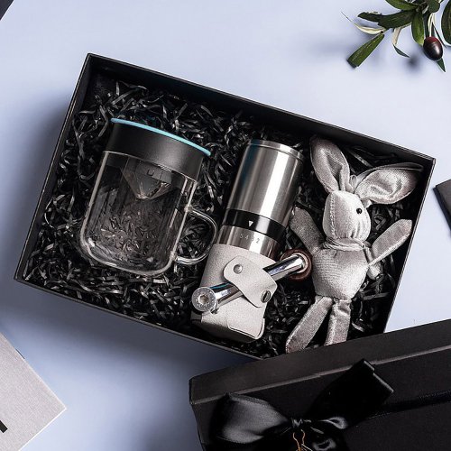 PO: 【咖啡禮盒】迷你咖啡濾杯 不鏽鋼濾網 手動磨豆器 生日禮 母親節