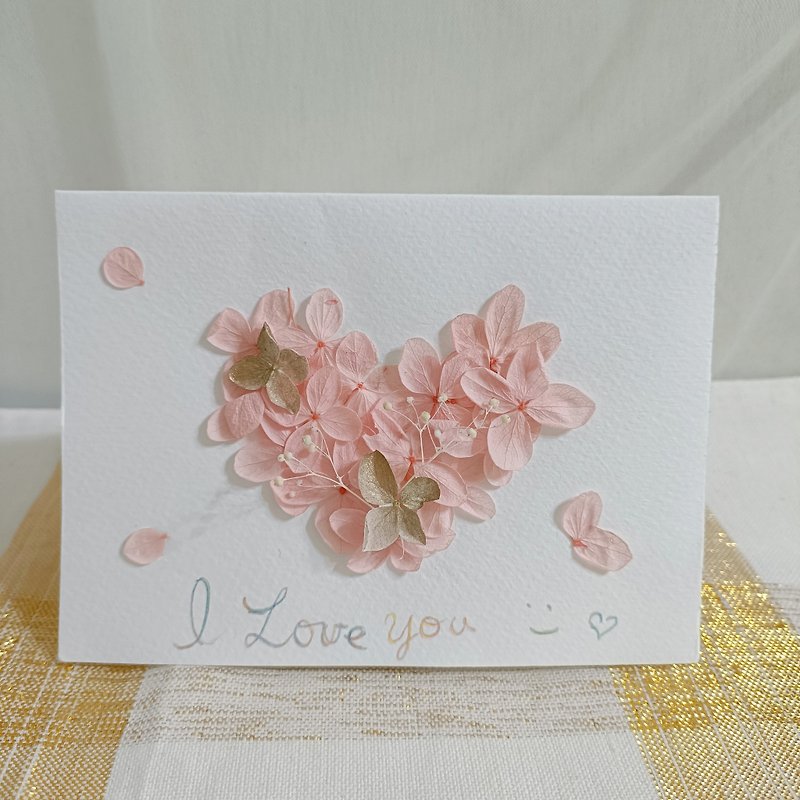 桜　バレンタインカード プリザーブドフラワー ドライフラワー ブーケ - Cards & Postcards - Plants & Flowers Pink