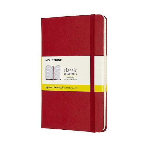 MOLESKINE MOLESKINE 經典紅色硬殼筆記本 M 型 方格 - 燙金服務