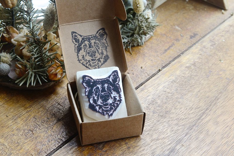 Hand carved rubber stamp (Dog) - Stamps & Stamp Pads - Rubber 
