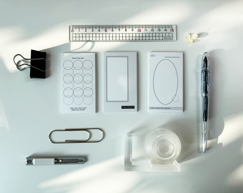 Simple Geometry Memo Pad - 筆記本/手帳 - 紙 