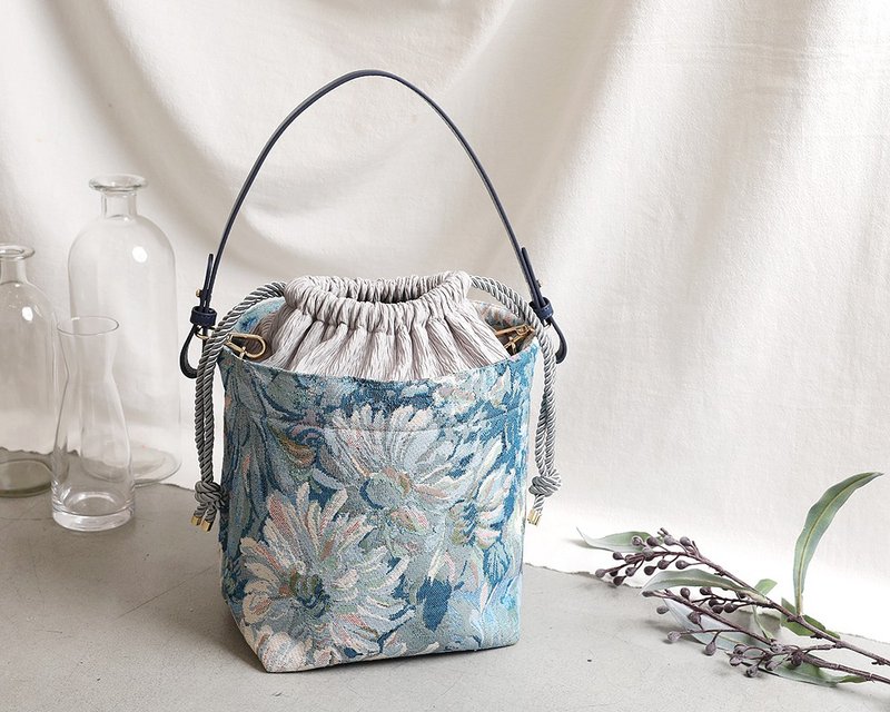 Monet-Monet 2WAY BUCKET BAG - 手提包/手提袋 - 其他金屬 藍色