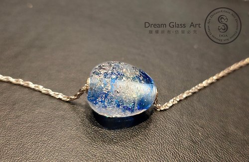 Dream Glass Art 骨灰/毛髮琉璃珠-生命之石-單顆價格(含項鍊)*訂製骨灰珠項鍊