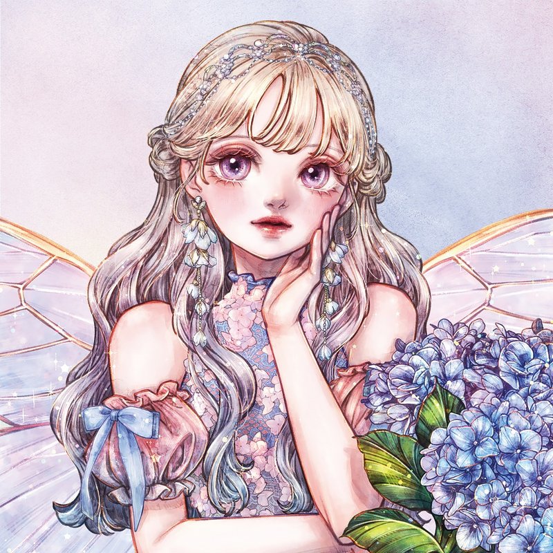 ハイドランジアフェアリー ステッカー - ステッカー・シール - 紙 