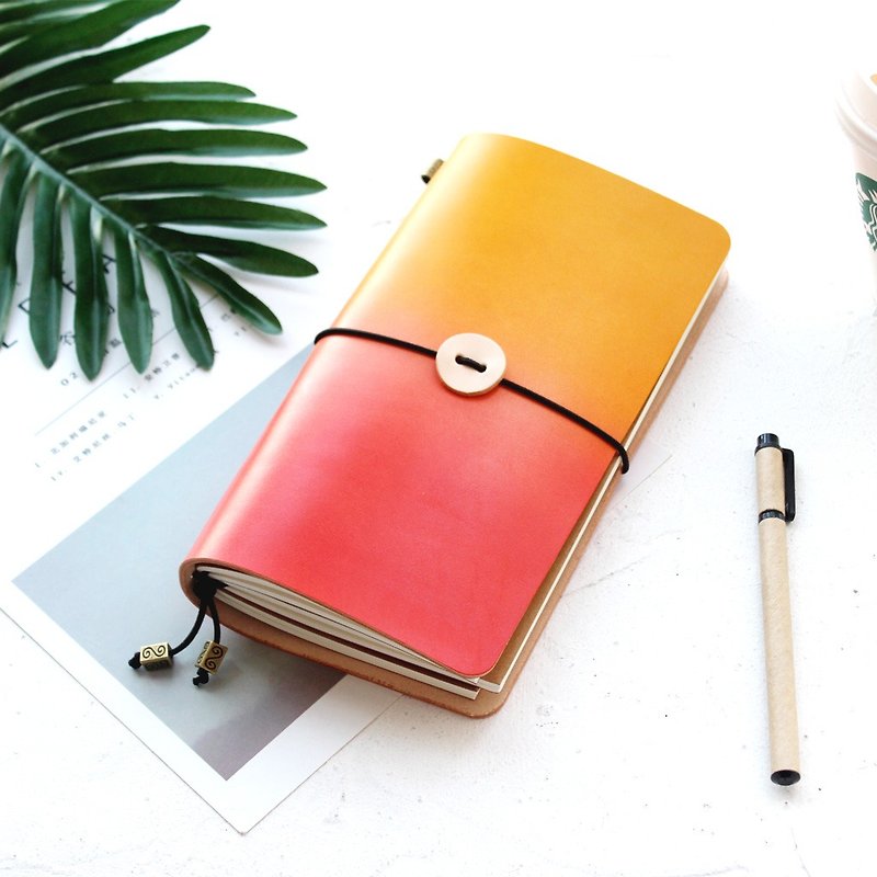 Asaka Pocket Book Leather Notebook / Diary / Customized Standard Passport A5 Portable - Notebooks & Journals - Genuine Leather Multicolor